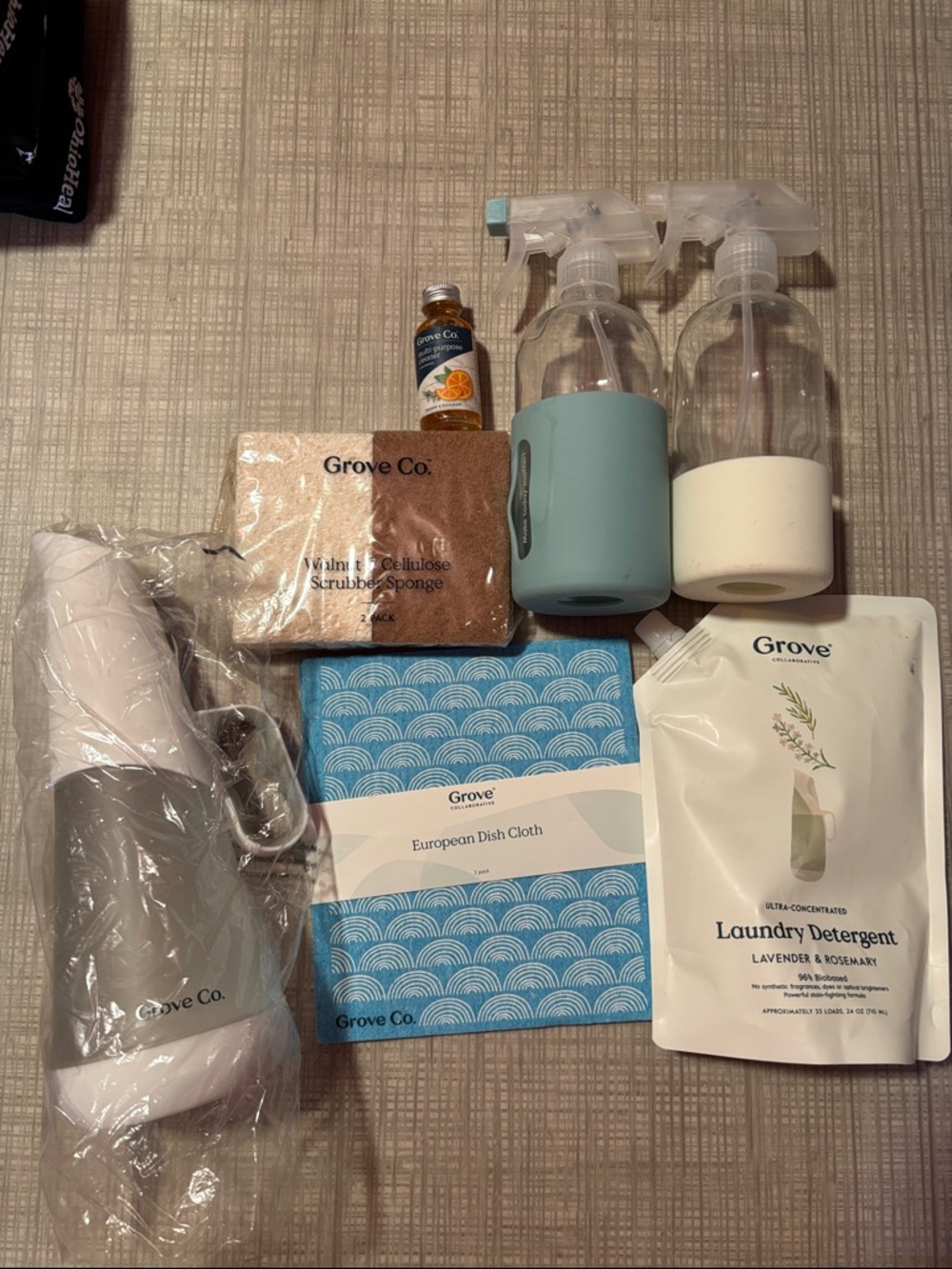 Grove Co. Blue European Dish Cloth & Home Cleaning Set